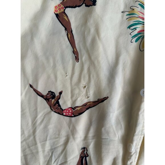 POLO RALPH LAUREN Saranac Camp Diver Short Sleeve Button Down Shirt Size Medium - Picture 6 of 8